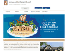 Tablet Screenshot of immanuelmh.org